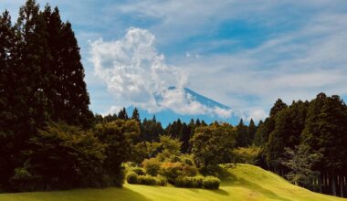 An obscured Fuji from Taheiyo West Golf Club