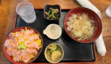 Grilled blackthroat seaperch rice bowl