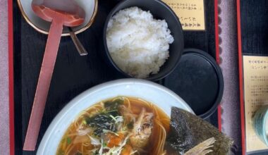 Flying fish ramen set I ate in Yakushima