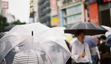 Rainy season in Tokyo captured with film