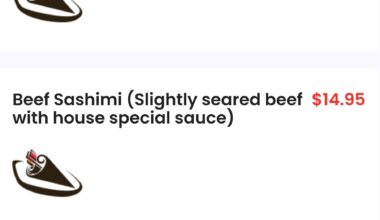 Are these any good? Beef sashimi? Im picking up a birthday dinner through carry out for my friend with 2 sushi rolls and was thinking about adding this to it as an appetizer.