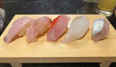 [Homemade] Mystery box from Yama Seafood + extras. Practicing kotegaeshi this time, using some of my messed up cuts.