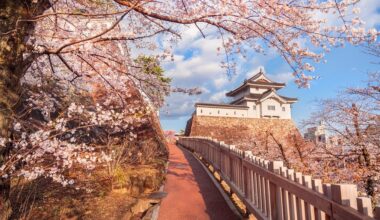 Morning walk at Maizuru Castle Park, Kofu, Yamanashi Prefecture