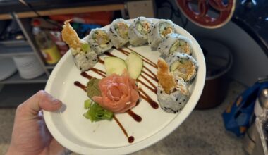 green apple shrimp tempura roll