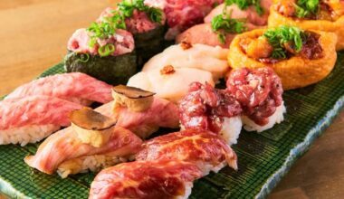 Please Try Meat Sushi When You Visit Japan.