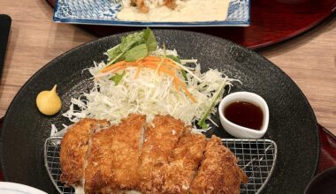 Cheese-filled katsu and chicken nanban drowning in tartar sauce