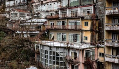 Abandoned buildings in Kinugawa Onsen