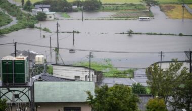 Alerts issued for Tokyo area rivers as Shanshan crawls across Japan