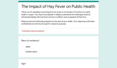 Help a High School Student with Research on Hay Fever in Tokyo!