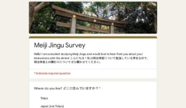 How often do you visit Meiji Jingu? +Optional Survey