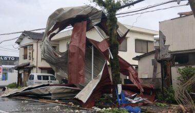 40 hurt as Typhoon Shanshan makes landfall in southwest Japan