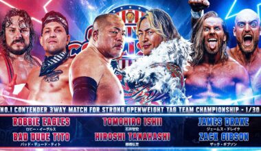 #1 Contenders 3-Way Tag for the STRONG Openweight Tag Team Championship made for Capital Collision: Ishii and Tanahashi vs. Grizzled Young Vets vs. TMDK