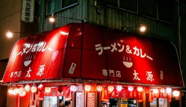 Cozy Ramen & Curry Shop at Night