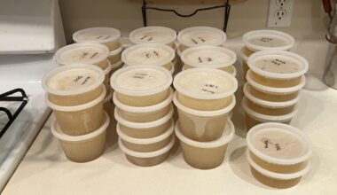 What 14 quarts of dashi looks like