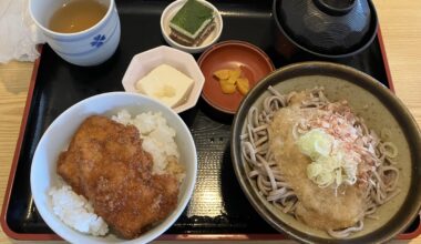 Sauce Katsu and Oroshi soba in Katsuyama, Fukui