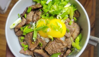 Lunch day 3: Beef Bowl.