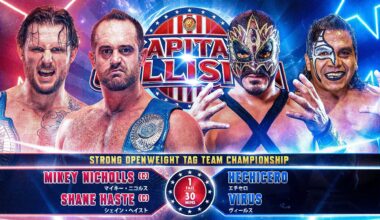 TMDK vs. Hechicero & Virus for the NJPW STRONG Openweight Tag Team Championship signed for Capital Collision!