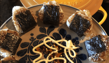 tiny lil yaki onigiri for a get-together