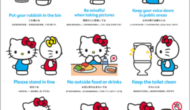 Hello Kitty explains to tourists how to "Hello Tokyo"