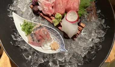 Exquisite sashimi presentation in Tokyo!!