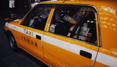 Nighttime Taxi in Japan