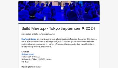 Build Meetup for Software Engineers in Tokyo - 9 September 2024