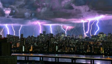 Thunderstorm on Tokyo last night