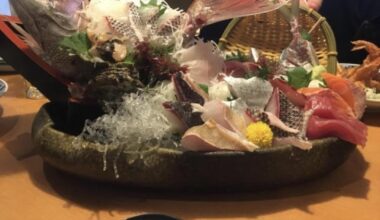 When they present an entire fish to you with your sushi. Sasebo.