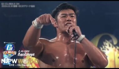 G1 Climax 34 Night 14 backstage comments (English subtitles): ELP and Finlay are ready, Takeshita in a desperation situation against Ren Narita, Oleg gets reflective, and more