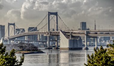 Rainbow Bridge in Tokyo, Japan