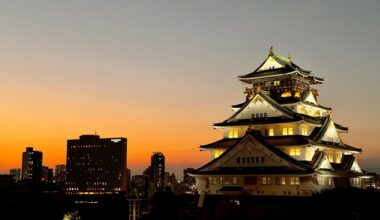 Osaka Castle sunset