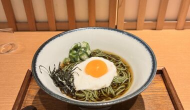 Tororo cha soba and matcha latte