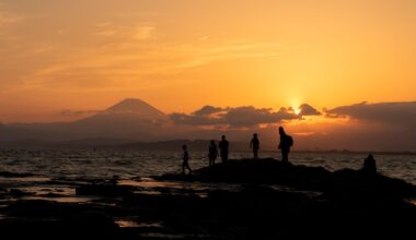 Sunset on Enoshima Island, Japan