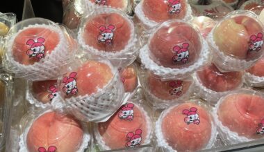 Japanese peaches (momo) abroad. Saw these in Bangkok, Thailand. Almost all the varieties available were from Fukushima. Are Fukushima peaches popular in Japan?