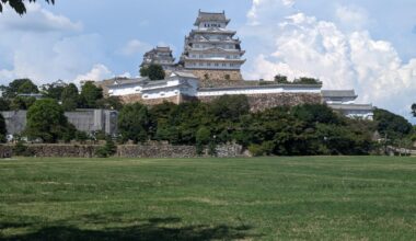 Himeji Castle during a pitstop.