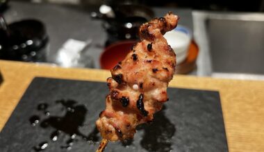 Some excellent yakitori, so succulent