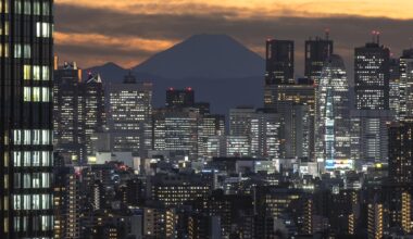 Mt Fuji overlooking Shinjuku