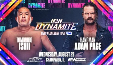 Tomohiro Ishii vs. Hangman Adam Page for the first time ever tomorrow night on AEW Dynamite