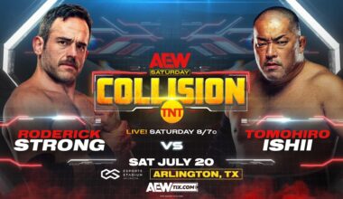 Tomohiro Ishii will face Roderick Strong tomorrow night on AEW Collision!