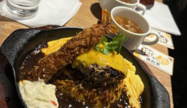 Hamburg steak omelet rice 🍳