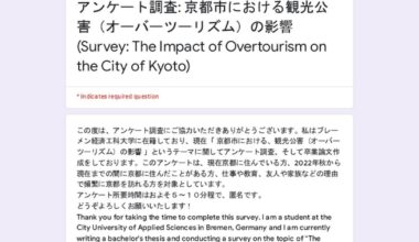 Survey: Impact of Overtourism on Kyoto City