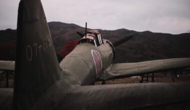 Mitsubishi Zero in a field, Kawaguchiko