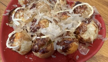 My first time making takoyaki 🐙