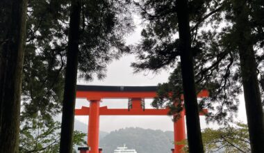 Today’s cloudy Hakone Shrine Torii Gate