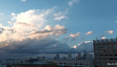 A moving thunderstorm