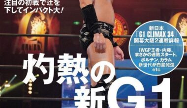 Konosuke Takeshita standing over a beaten Yota Tsuji on the cover of the 07/24/2024 Weekly Pro Wrestling