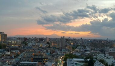 View on Mt. Fuji from my balcony when I was living in Tokyo