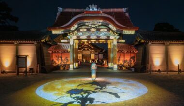 Nine sites in Kyoto/Sakamoto hosting Naked Art Collective projection mapping illumination events Sept 14 - Dec 8 (dates vary)