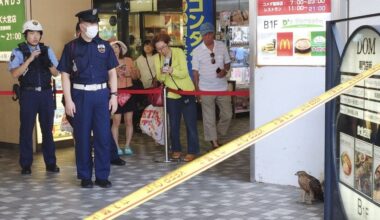 Police swoop in as rogue hawk stuns shoppers near Tokyo