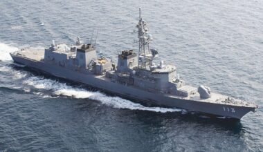 Japan defense force ship sails through Taiwan Strait for 1st time